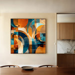 Abstract 1144 Canvas Art 16" x 16" / 40 x 40 cm / Black