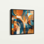 Abstract 1144 Canvas Art 16" x 16" / 40 x 40 cm / Black