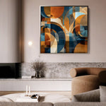 Abstract 1144 Canvas Art 60 x 60 cm / Black