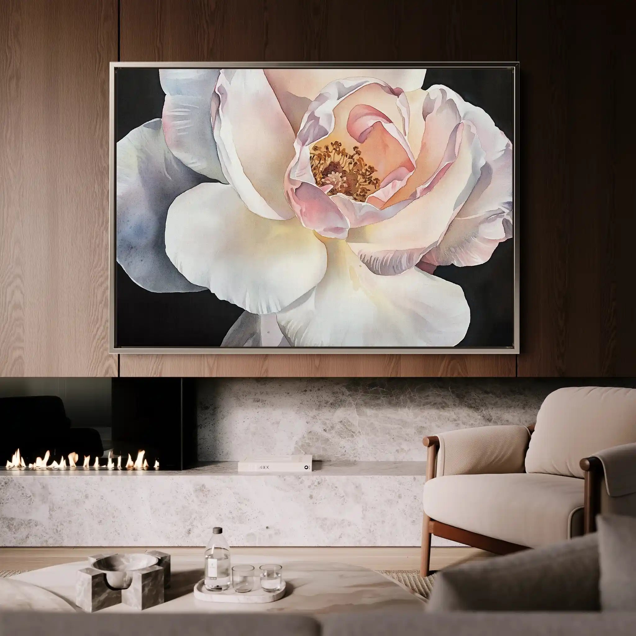 Floral 1144 Canvas Art 60 x 40 cm / Black