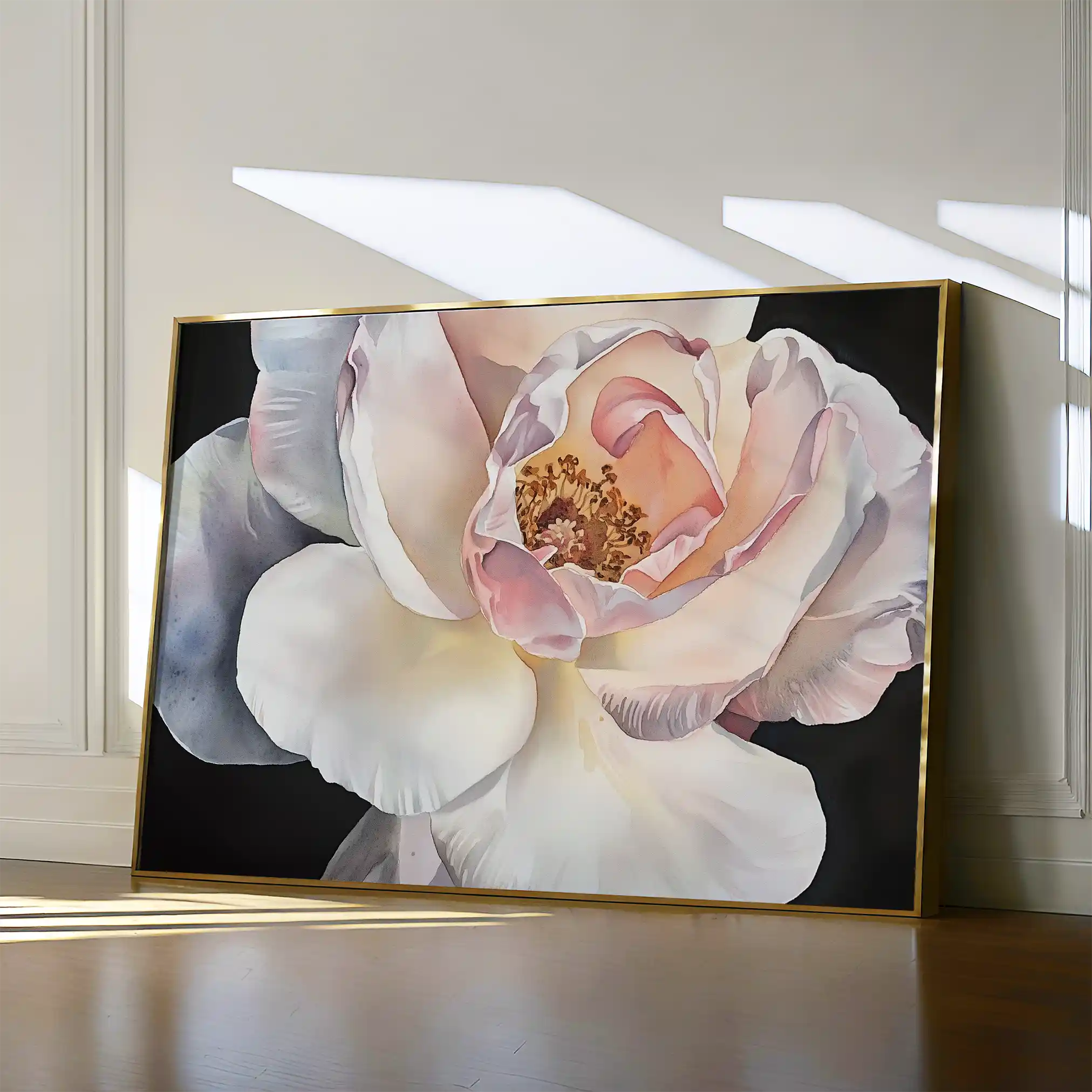 Floral 1144 Canvas Art 60 x 40 cm / Black