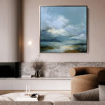 Abstract 1145 Canvas Art 16" x 16" / 40 x 40 cm / Black