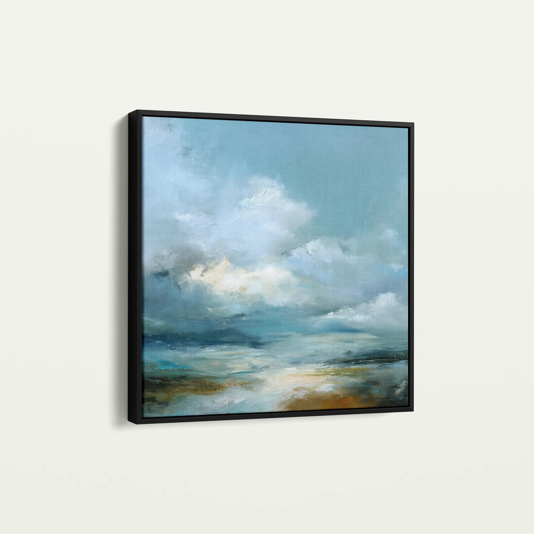 Abstract 1145 Canvas Art 16" x 16" / 40 x 40 cm / Black