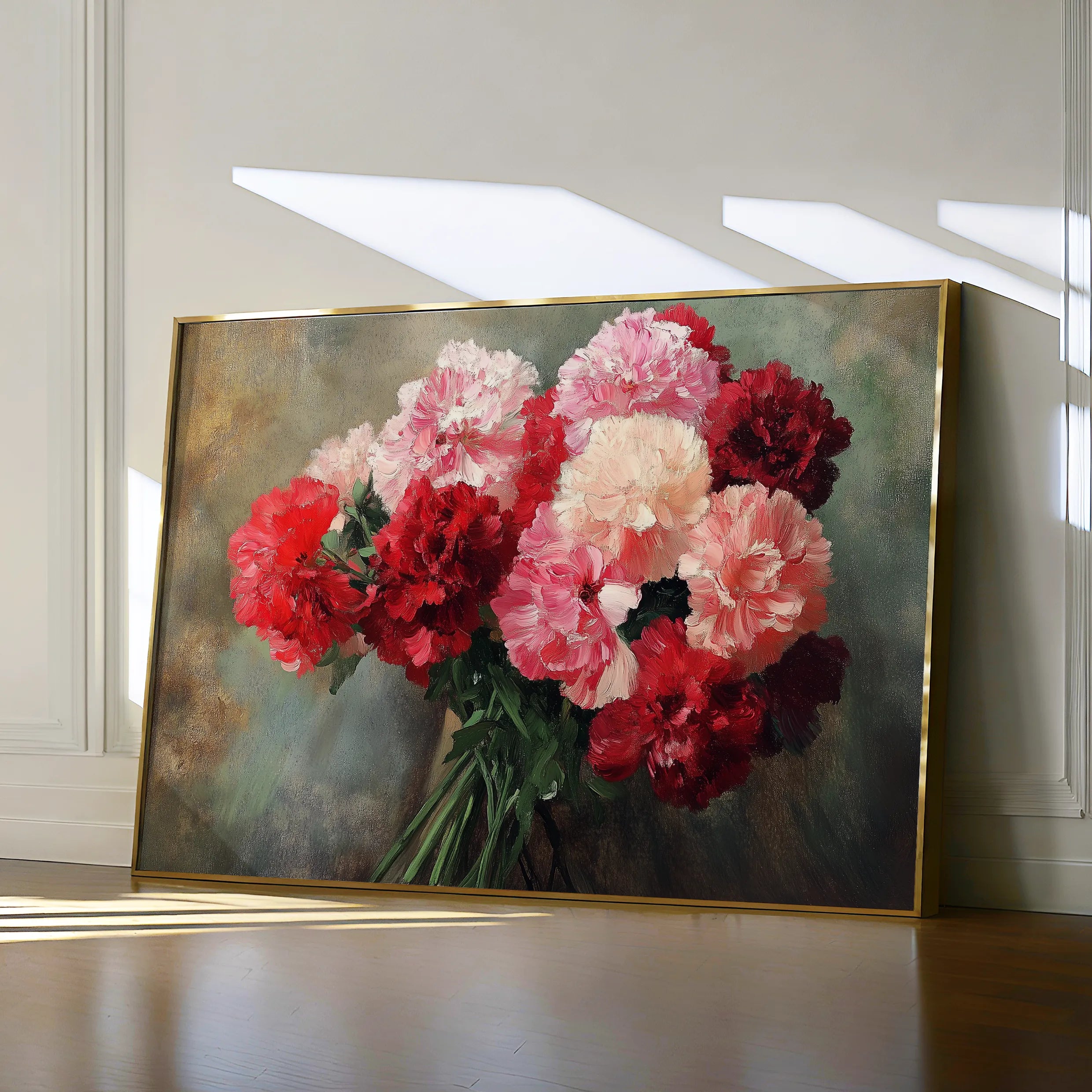 Floral 1145 Canvas Art 18" x 24" / 45 x 60 cm / Black