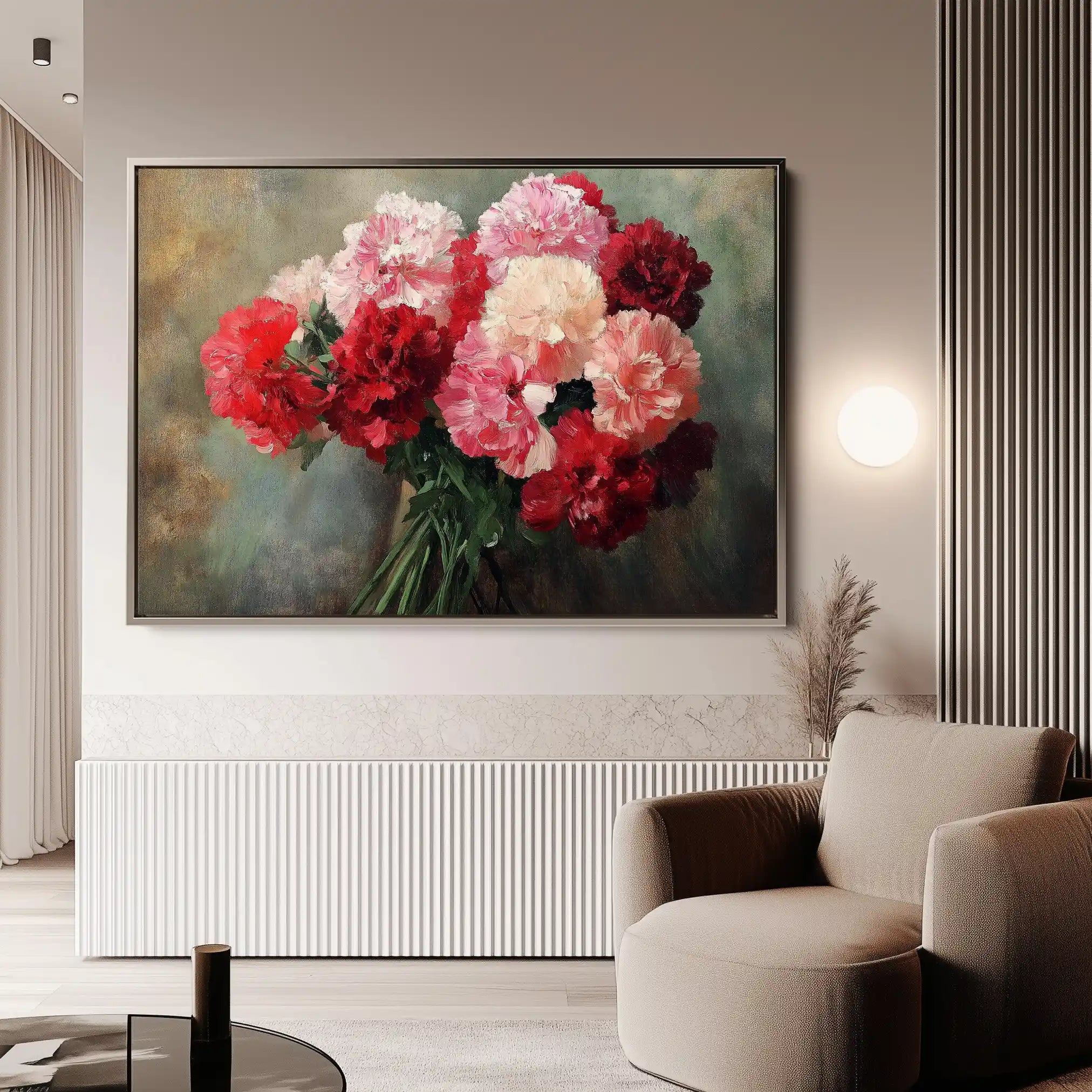 Floral 1145 Canvas Art 60 x 40 cm / Black