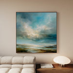 Abstract 1146 Canvas Art 16" x 16" / 40 x 40 cm / Black