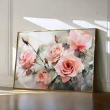 Floral 1146 Canvas Art 18" x 24" / 45 x 60 cm / Black