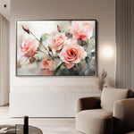 Floral 1146 Canvas Art 18" x 24" / 45 x 60 cm / Black
