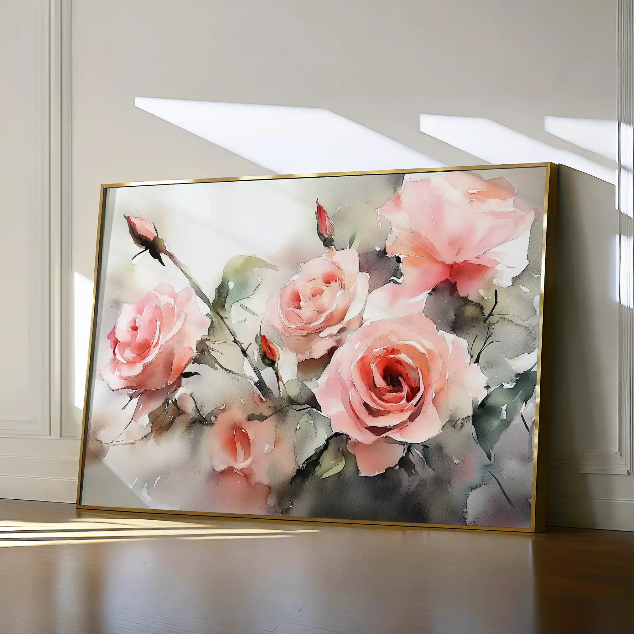 Floral 1146 Canvas Art 60 x 40 cm / Black