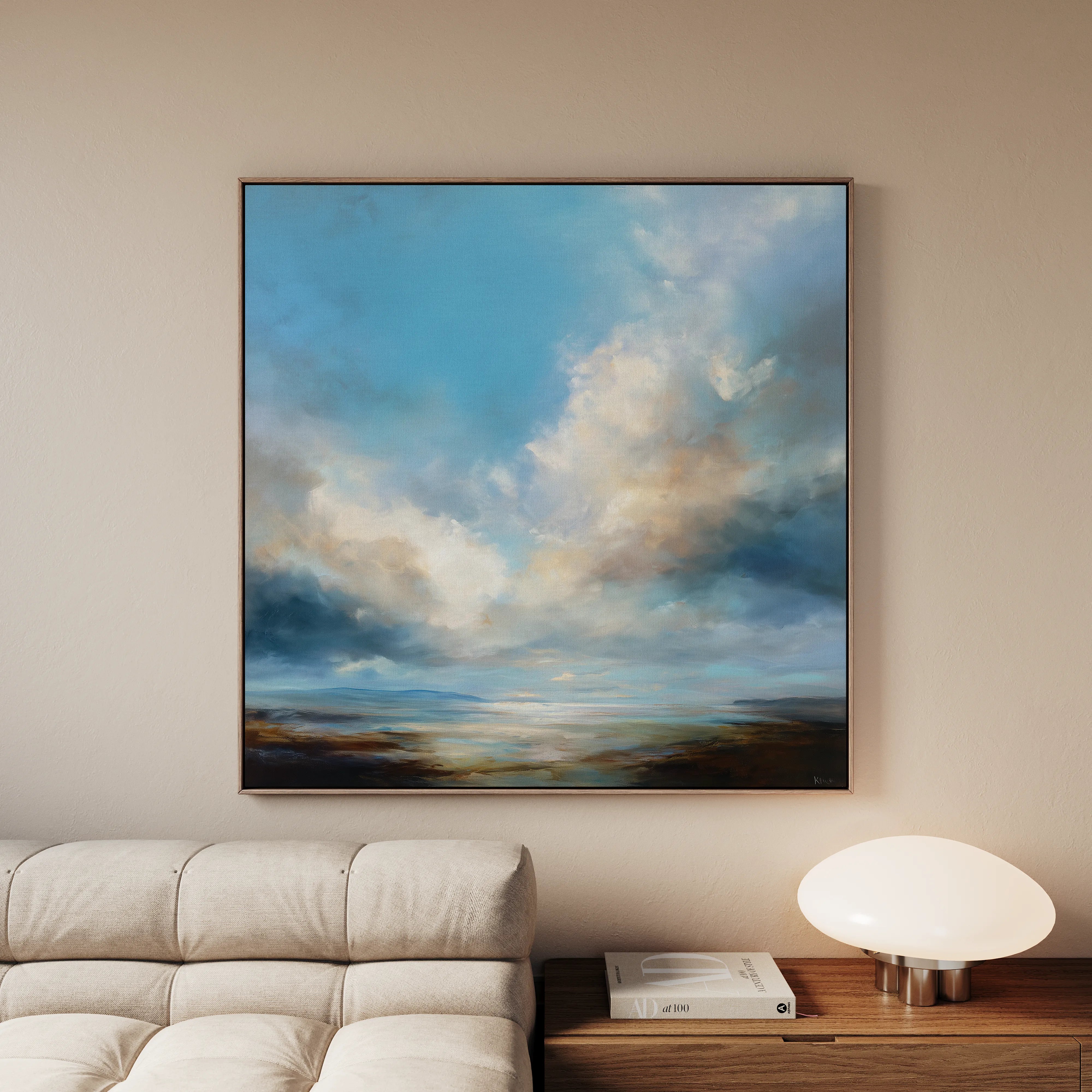 Abstract 1147 Canvas Art 16" x 16" / 40 x 40 cm / Black