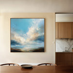 Abstract 1147 Canvas Art 16" x 16" / 40 x 40 cm / Black