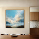 Abstract 1147 Canvas Art 16" x 16" / 40 x 40 cm / Black