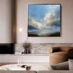 Abstract 1147 Canvas Art 16" x 16" / 40 x 40 cm / Black