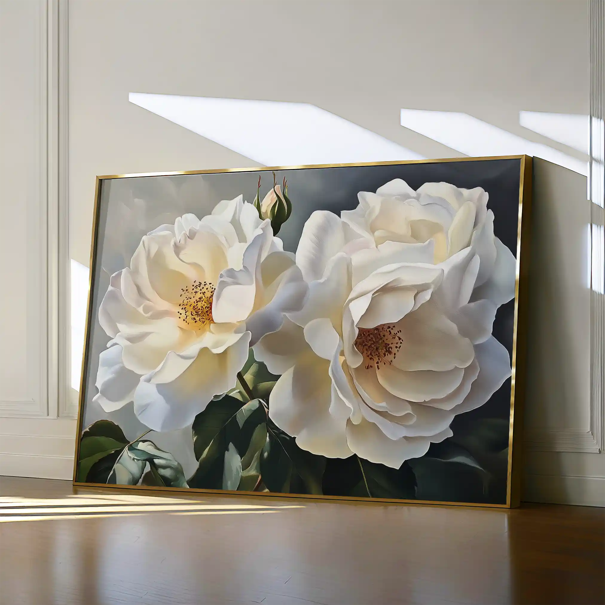 Floral 1147 Canvas Art 18" x 24" / 45 x 60 cm / Black