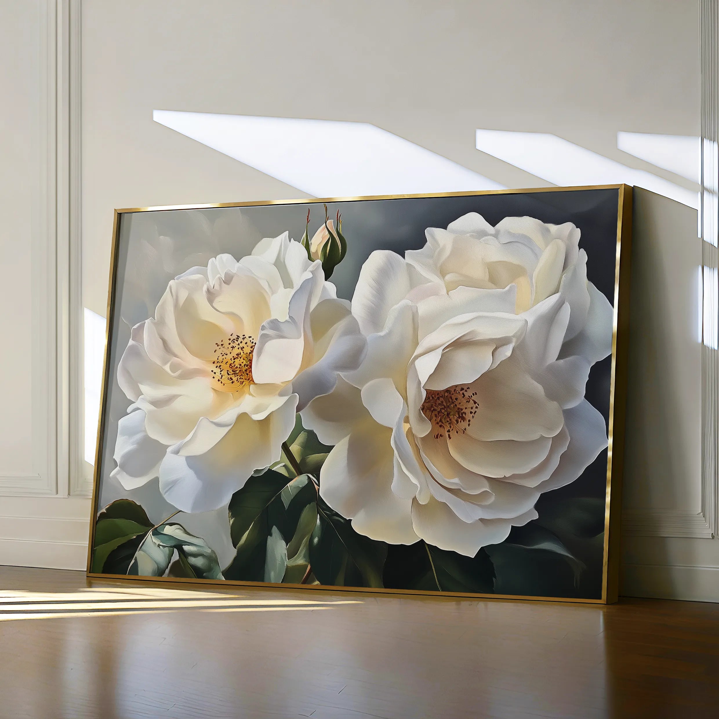 Floral 1147 Canvas Art 18" x 24" / 45 x 60 cm / Black