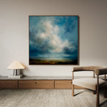Abstract 1148 Canvas Art 16" x 16" / 40 x 40 cm / Black