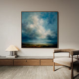 Abstract 1148 Canvas Art 16" x 16" / 40 x 40 cm / Black