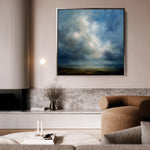 Abstract 1148 Canvas Art 16" x 16" / 40 x 40 cm / Black