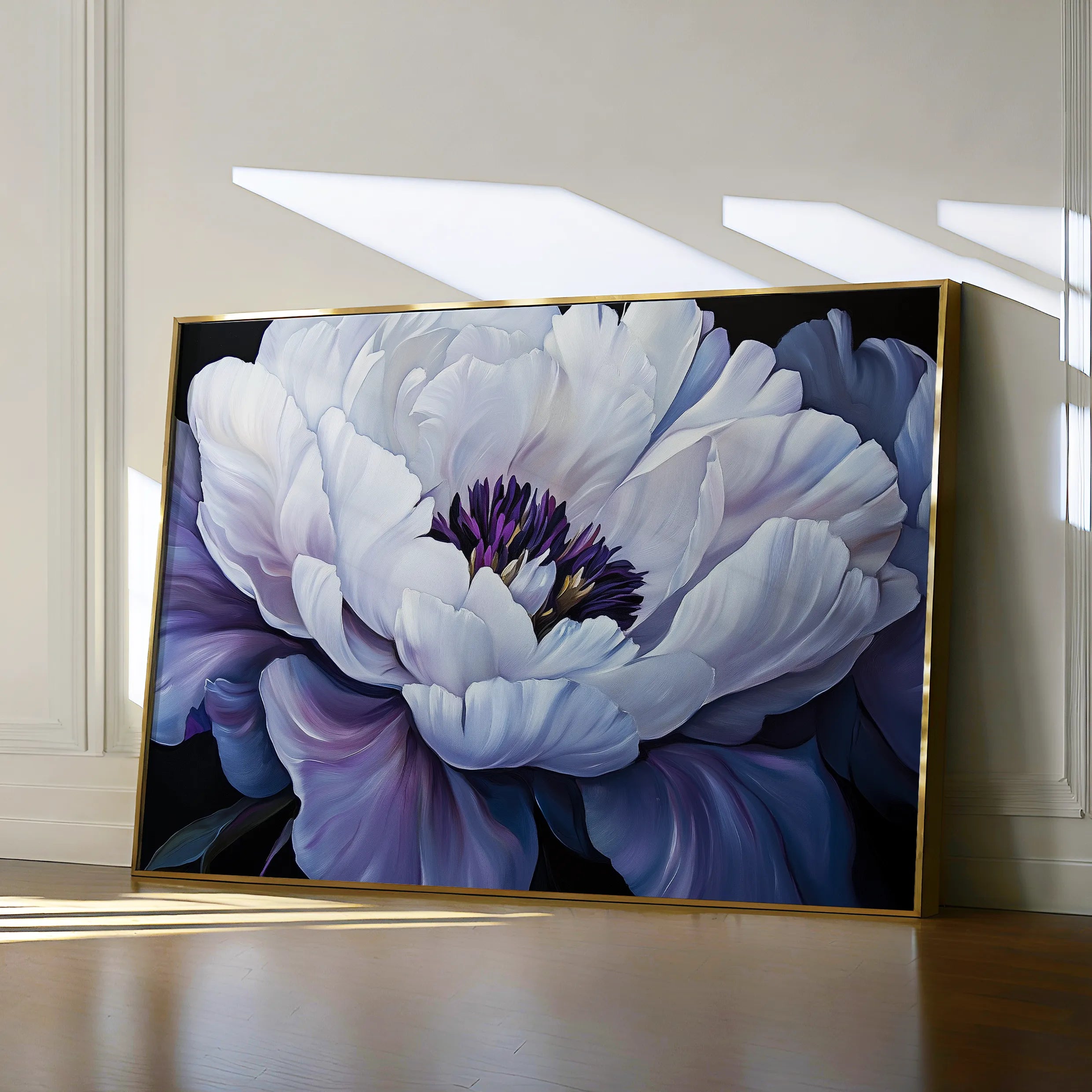 Floral 1148 Canvas Art 18" x 24" / 45 x 60 cm / Black