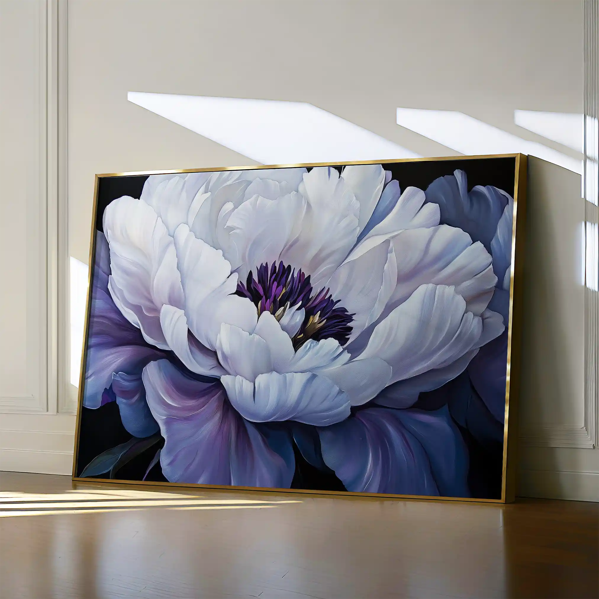Floral 1148 Canvas Art 60 x 40 cm / Black