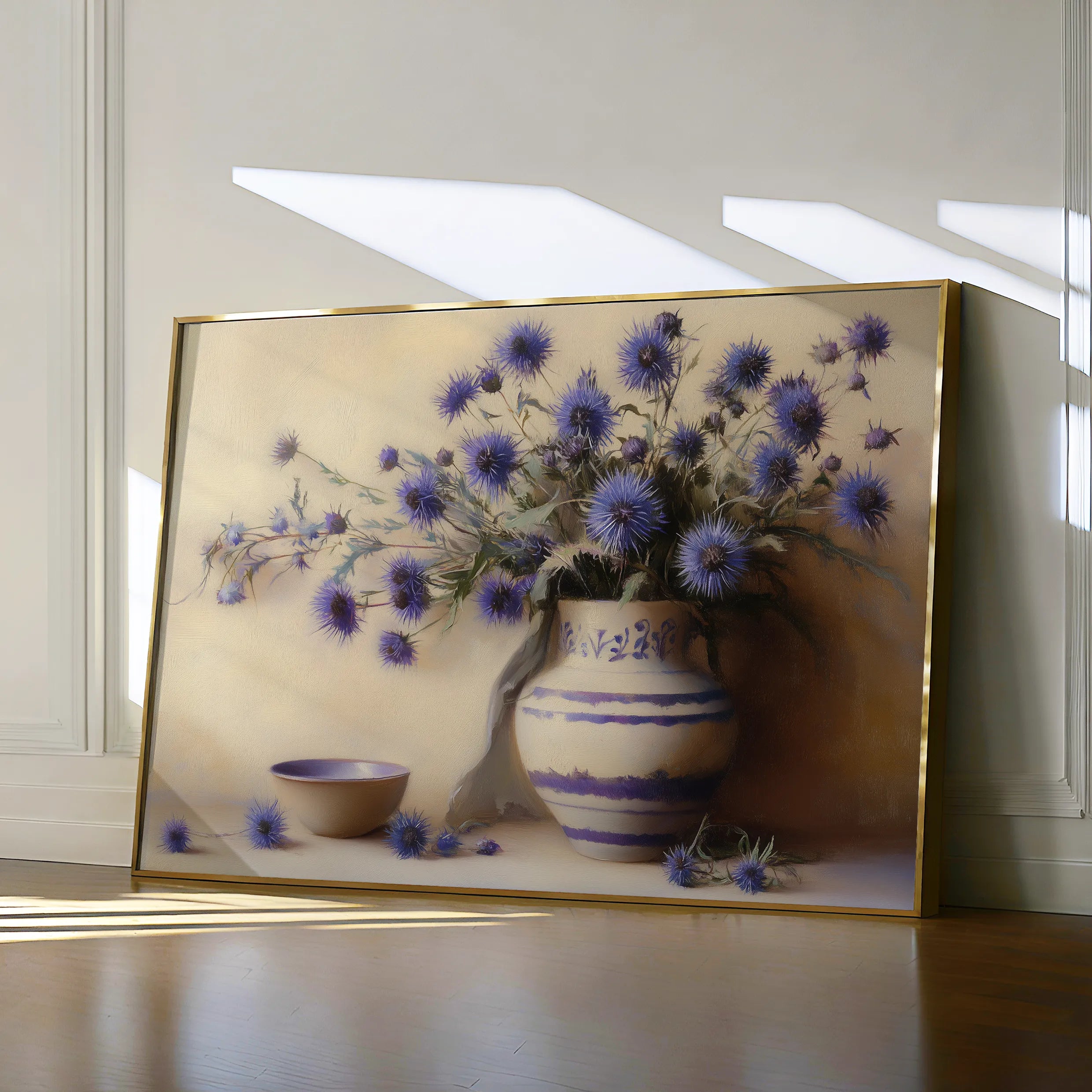 Floral 1149 Canvas Art 18" x 24" / 45 x 60 cm / Black