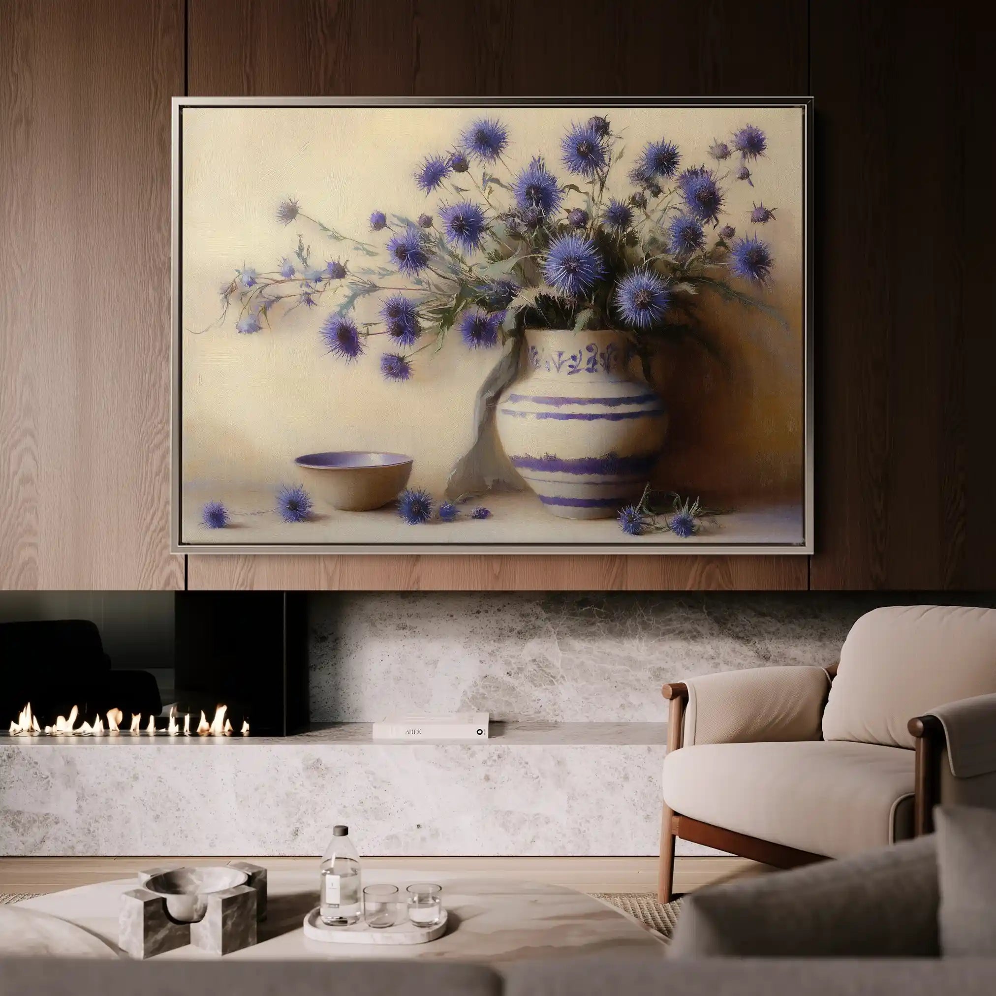Floral 1149 Canvas Art 60 x 40 cm / Black