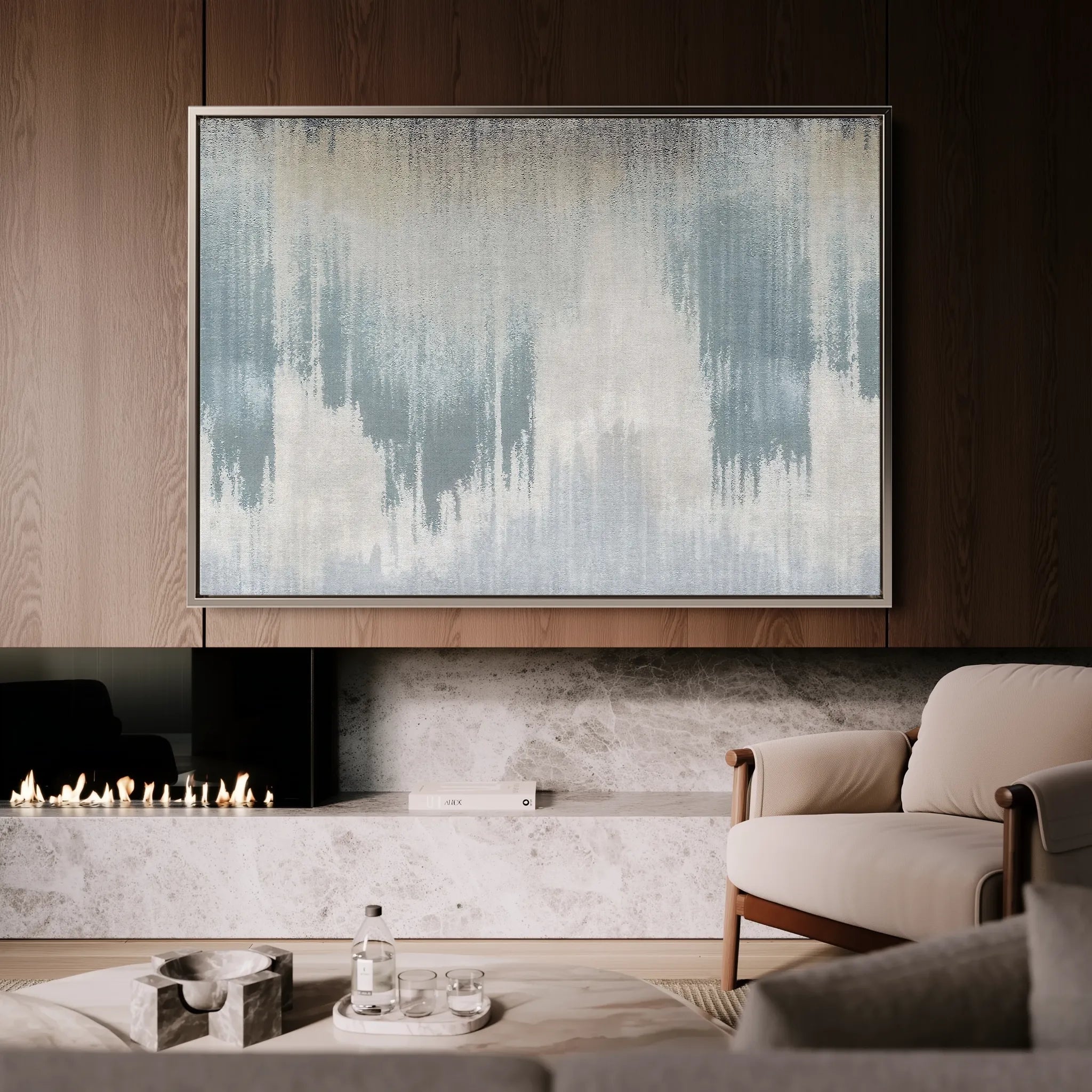 Abstract 115 Canvas Art 18" x 24" / 45 x 60 cm / Black
