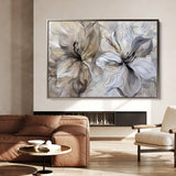 Floral 115 Canvas Art 18" x 24" / 45 x 60 cm / Black