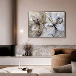 Floral 115 Canvas Art 18" x 24" / 45 x 60 cm / Black
