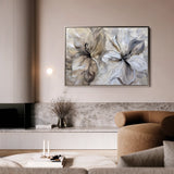 Floral 115 Canvas Art 18" x 24" / 45 x 60 cm / Black