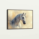 Horses 115 Canvas Art 18" x 24" / 45 x 60 cm / Black
