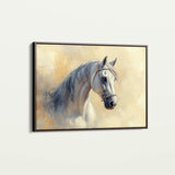 Horses 115 Canvas Art 18" x 24" / 45 x 60 cm / Black