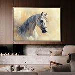 Horses 115 Canvas Art 60 x 40 cm / Black