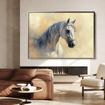 Horses 115 Canvas Art 60 x 40 cm / Black