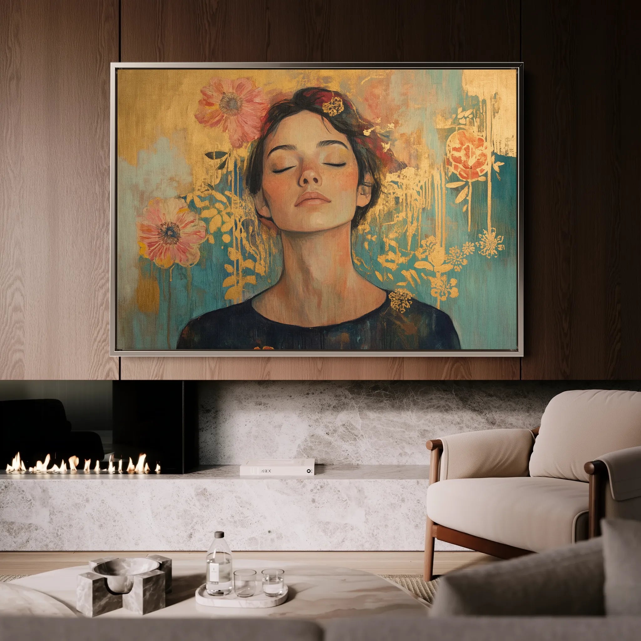 Portrait 115 Canvas Art 18" x 24" / 45 x 60 cm / Black