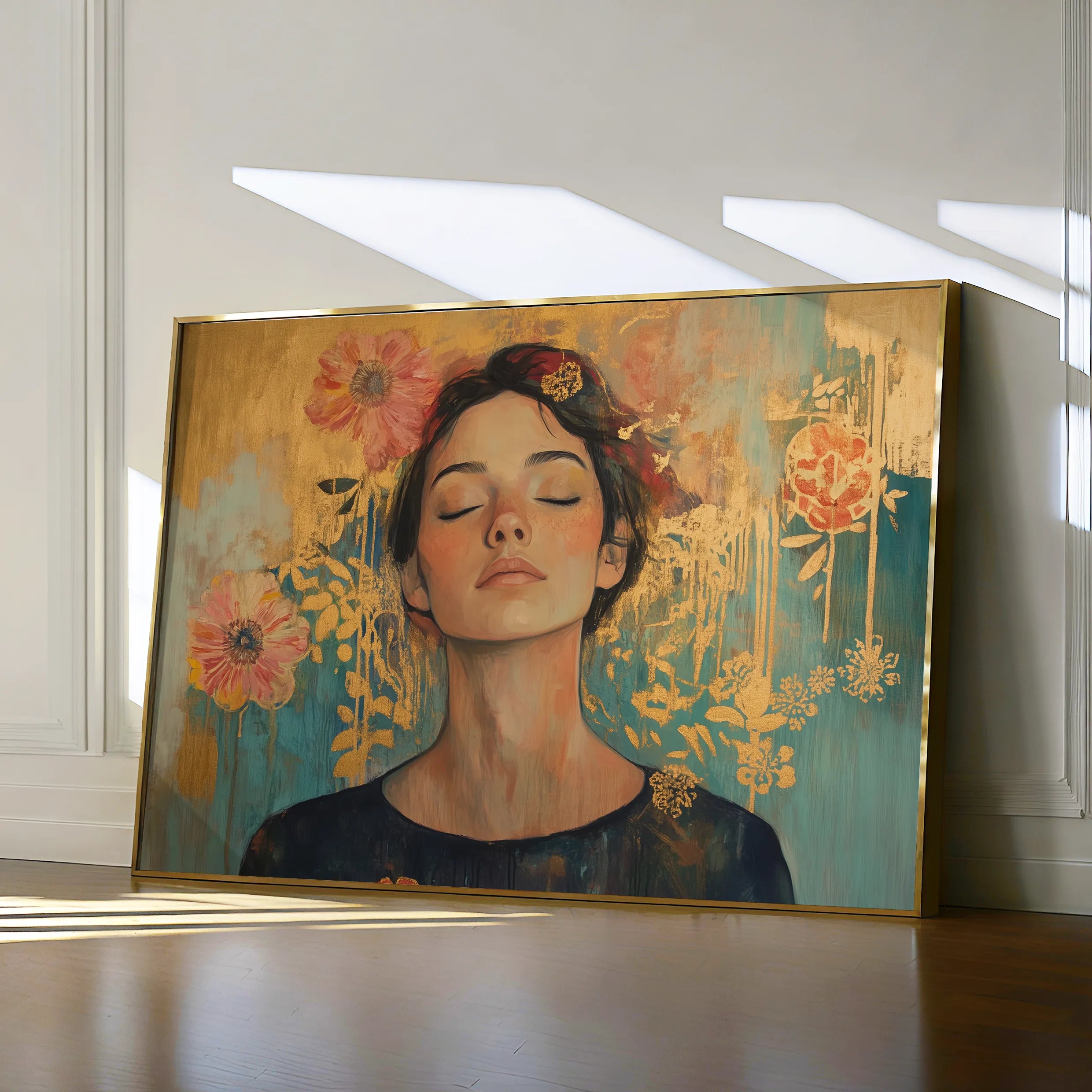 Portrait 115 Canvas Art 18" x 24" / 45 x 60 cm / Black