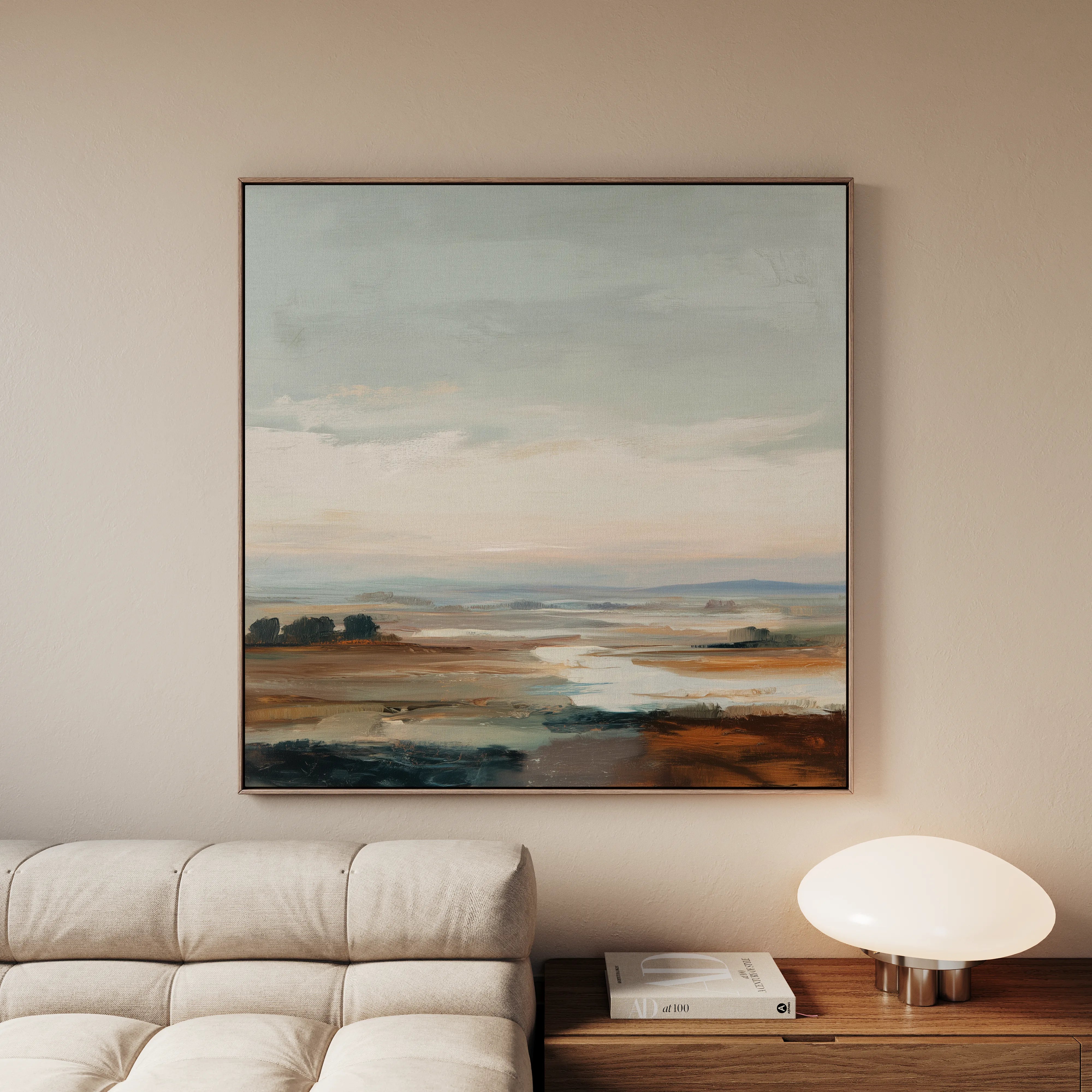 Abstract 1150 Canvas Art 16" x 16" / 40 x 40 cm / Black