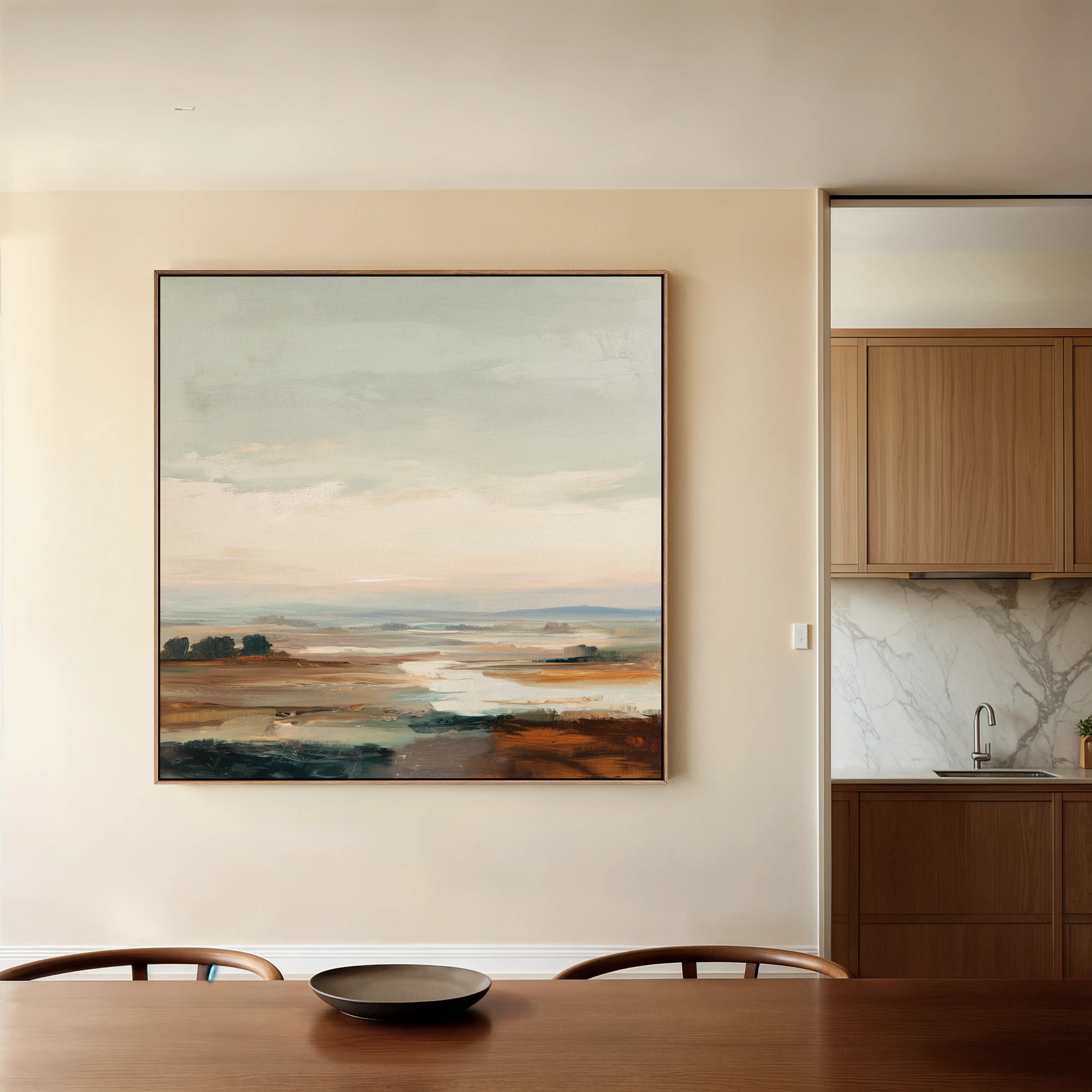 Abstract 1150 Canvas Art 16" x 16" / 40 x 40 cm / Black