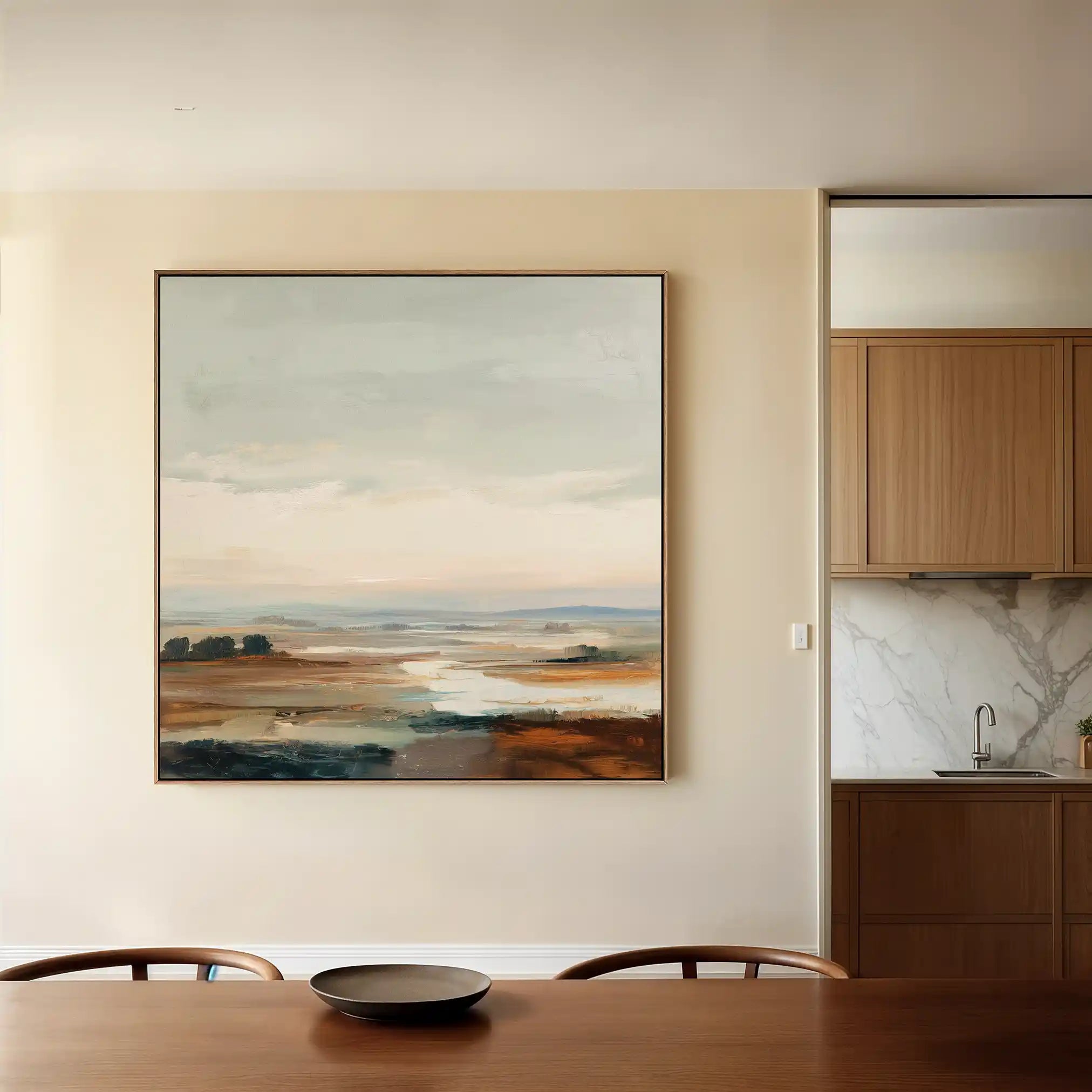 Abstract 1150 Canvas Art 60 x 60 cm / Black