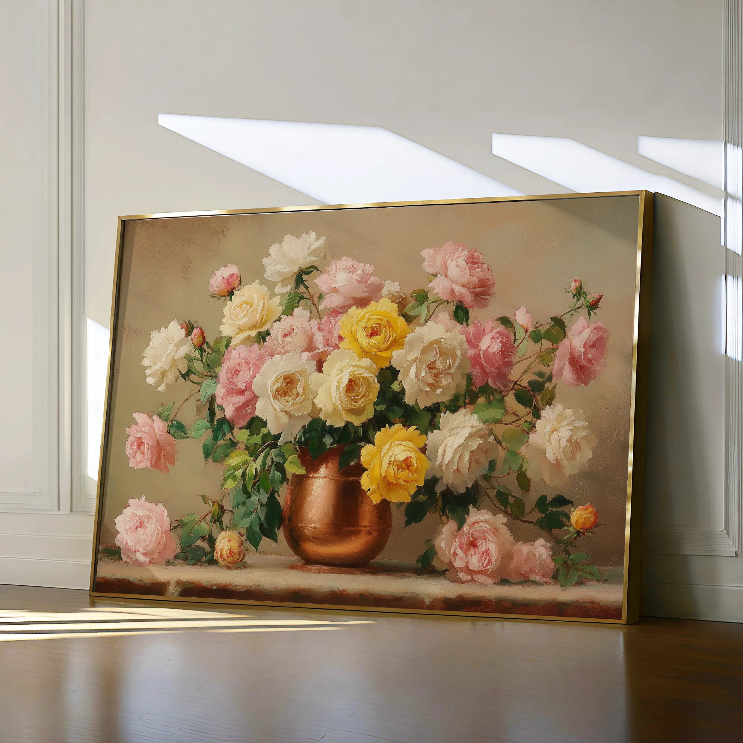 Floral 1150 Canvas Art 18" x 24" / 45 x 60 cm / Black