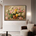 Floral 1150 Canvas Art 18" x 24" / 45 x 60 cm / Black