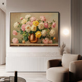 Floral 1150 Canvas Art 18" x 24" / 45 x 60 cm / Black