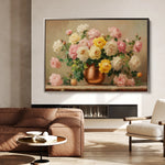 Floral 1150 Canvas Art 18" x 24" / 45 x 60 cm / Black
