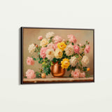 Floral 1150 Canvas Art 18" x 24" / 45 x 60 cm / Black