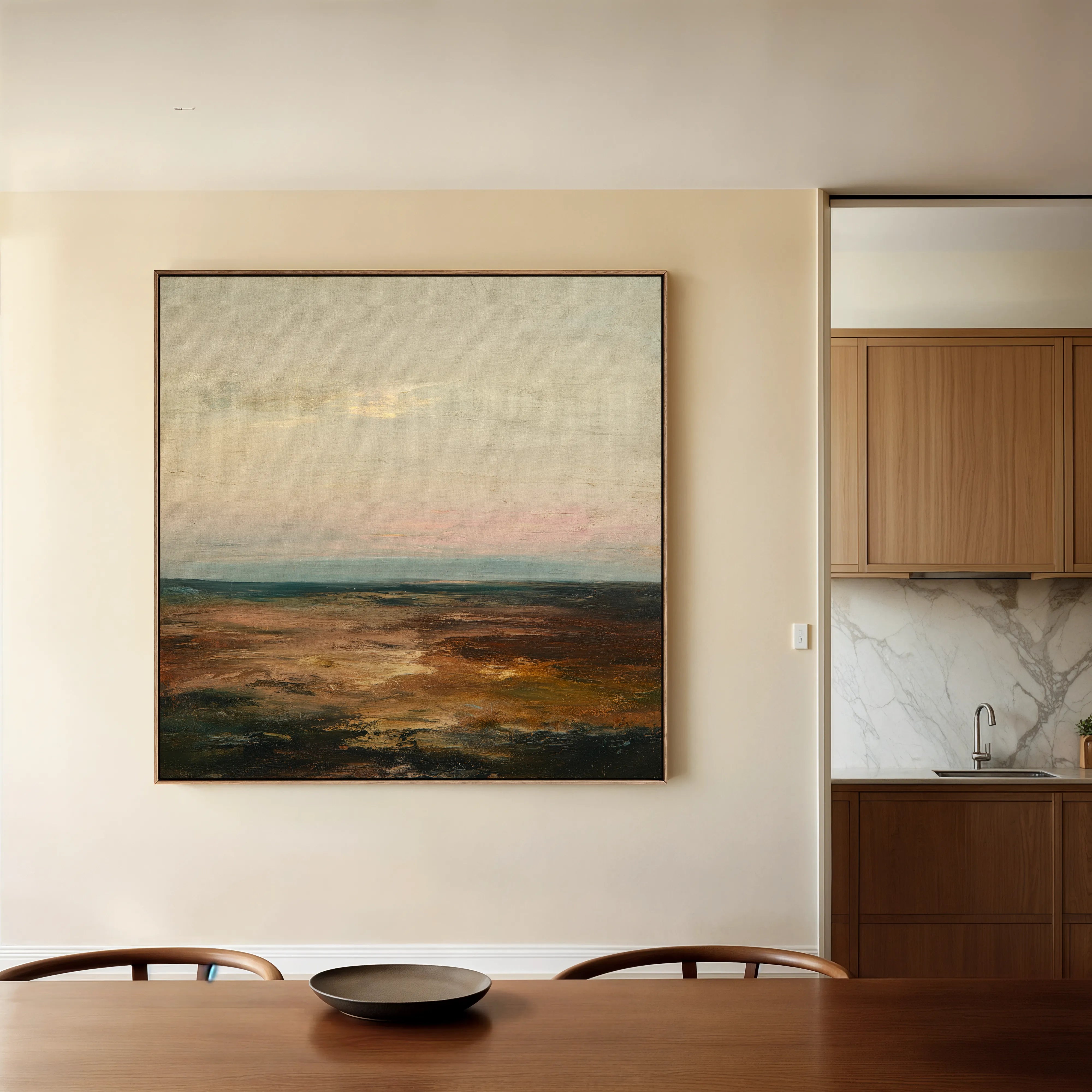 Abstract 1151 Canvas Art 16" x 16" / 40 x 40 cm / Black