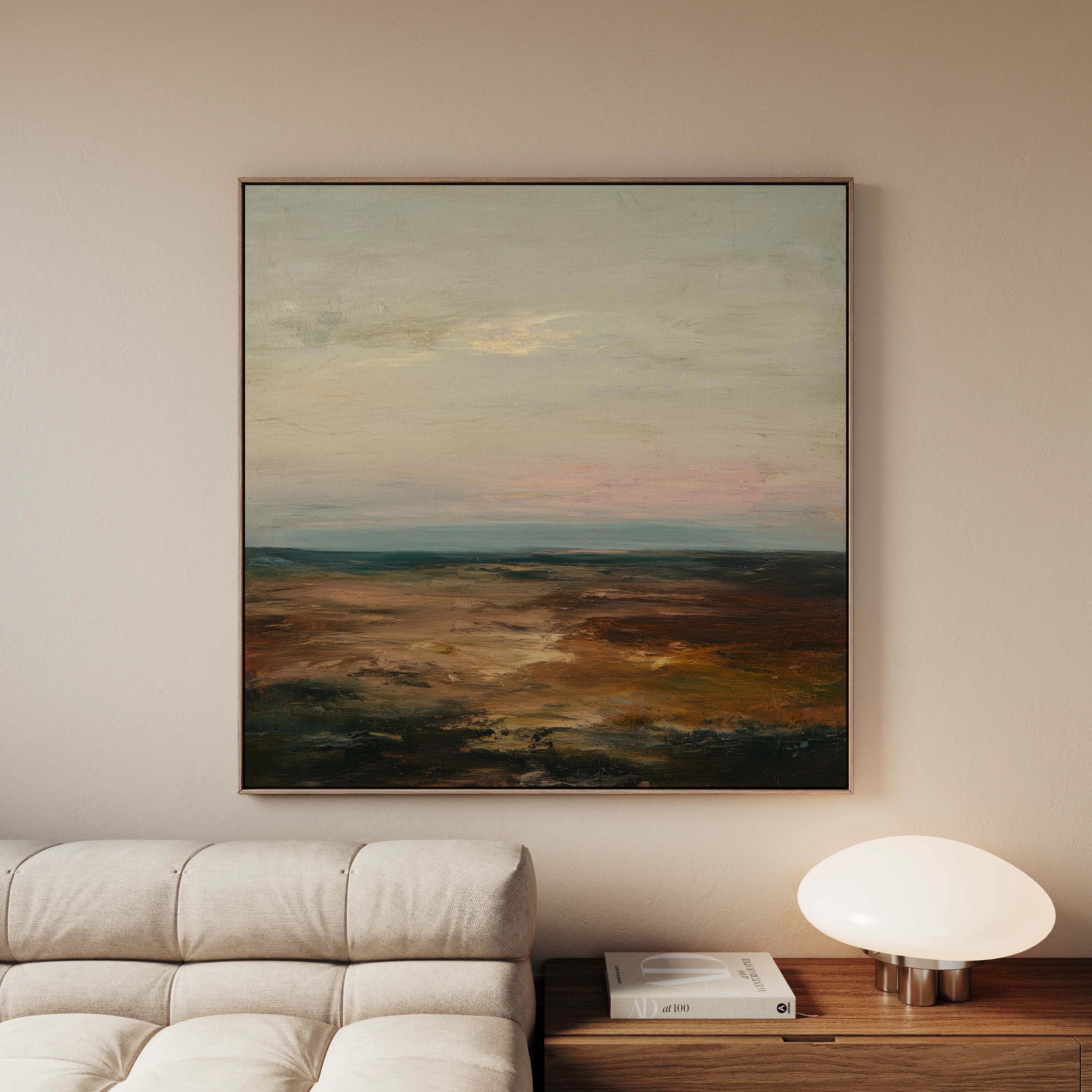 Abstract 1151 Canvas Art 16" x 16" / 40 x 40 cm / Black