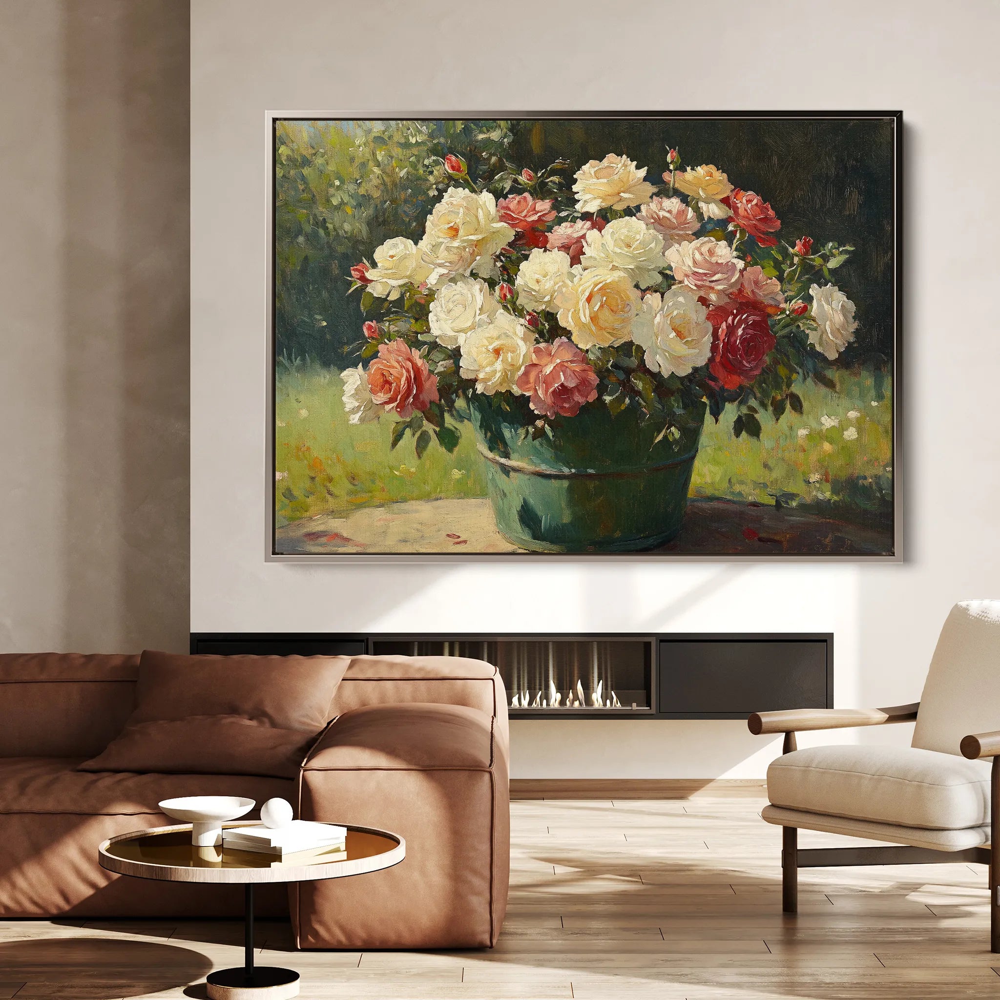 Floral 1151 Canvas Art 18" x 24" / 45 x 60 cm / Black
