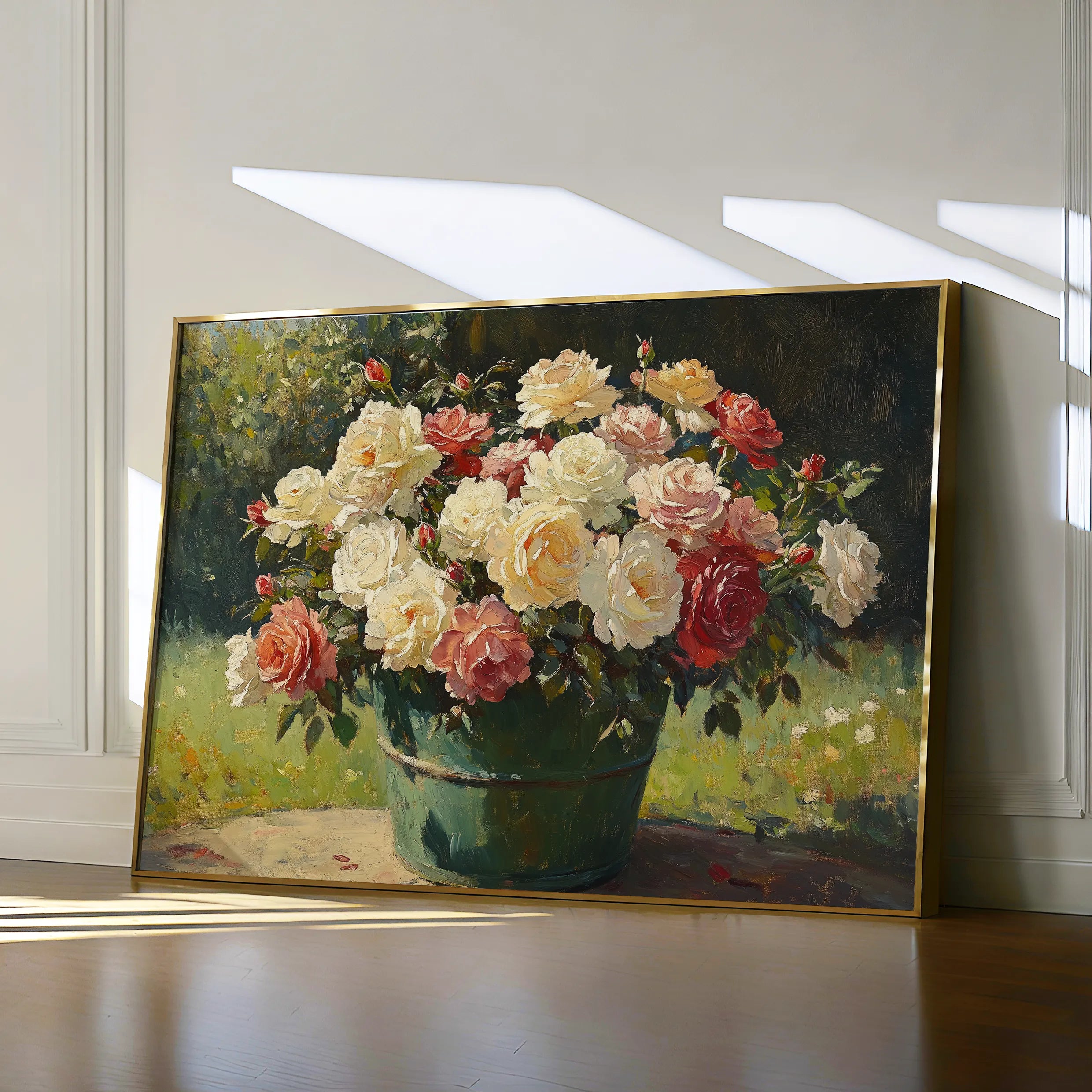 Floral 1151 Canvas Art 18" x 24" / 45 x 60 cm / Black