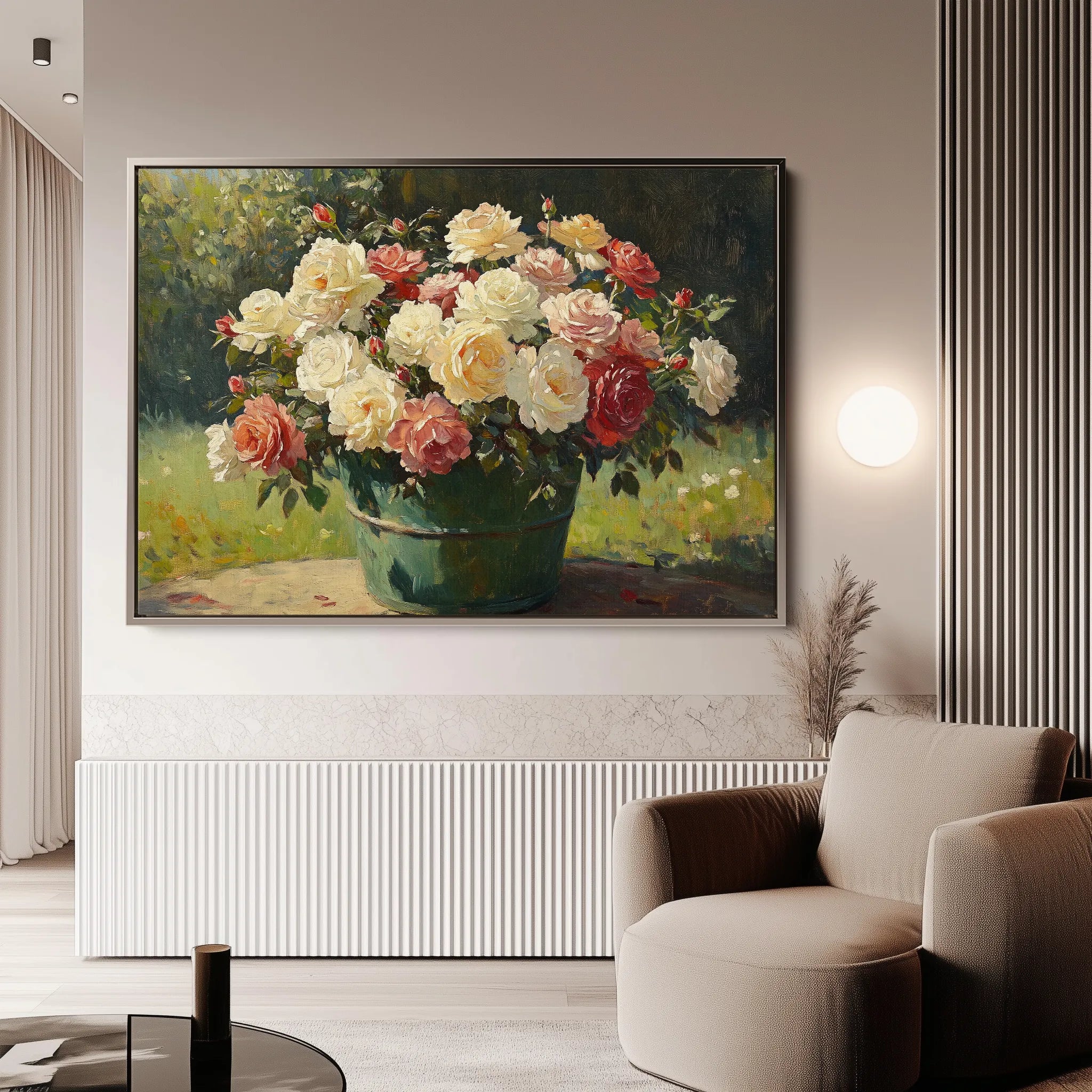 Floral 1151 Canvas Art 18" x 24" / 45 x 60 cm / Black