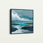 Abstract 1152 Canvas Art 16" x 16" / 40 x 40 cm / Black